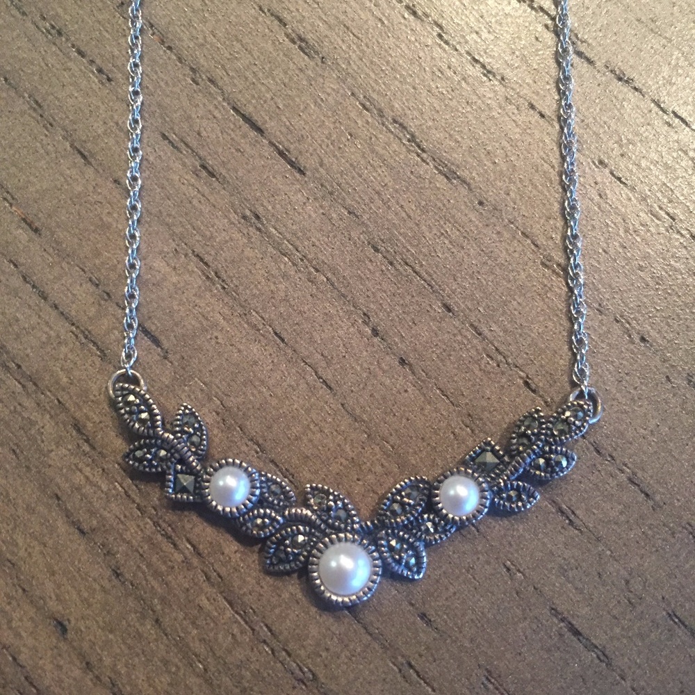 Judith Jack Sterling Silver and Pearl Necklace